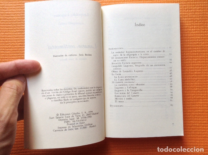 Libros de segunda mano: LUNARIO SENTIMENTAL LEOPONDO LUGONES CATEDRA - Foto 4
