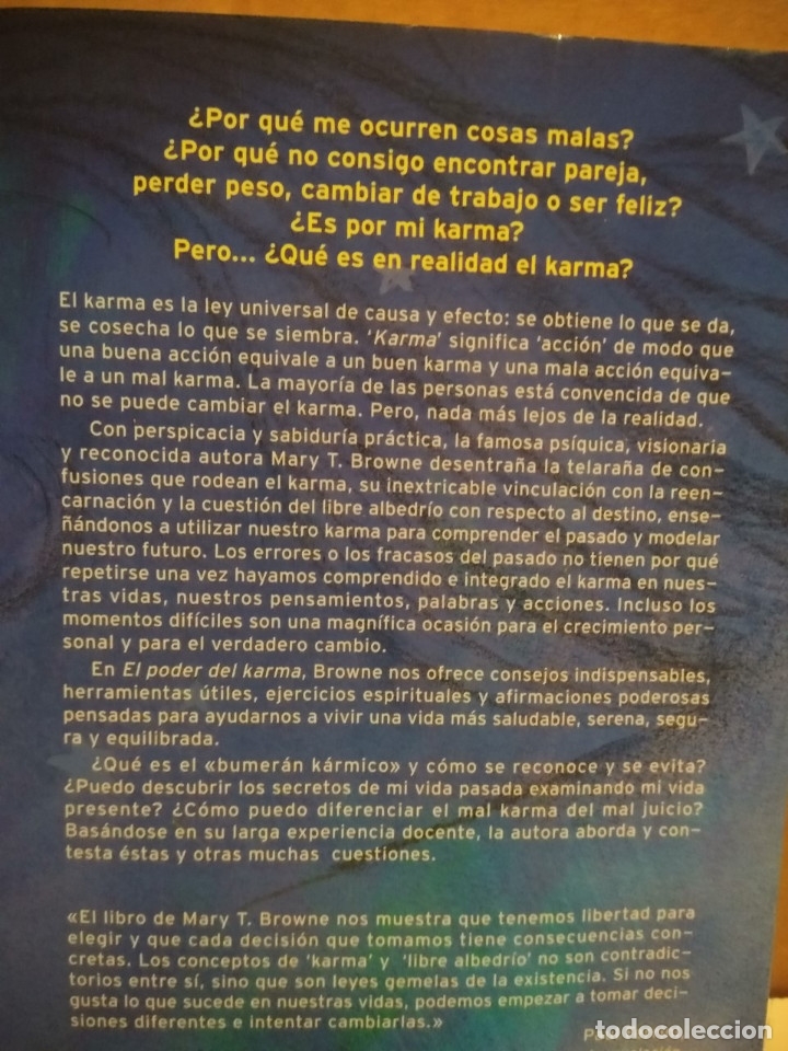 Libros de segunda mano: EL PODER DEL KARMA ( COMO CONOCER EL PASADO PARA MODELAR EL FUTURO ) - Foto 2