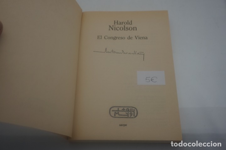 Libros de segunda mano: (4C) EL CONGRESO DE VIENA / HAROLD NICOLSON / SARPE - Foto 2