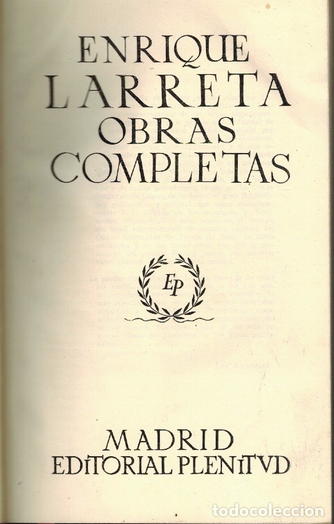 Libros de segunda mano: OBRAS COMPLETAS: de Enrique Larreta - Foto 1