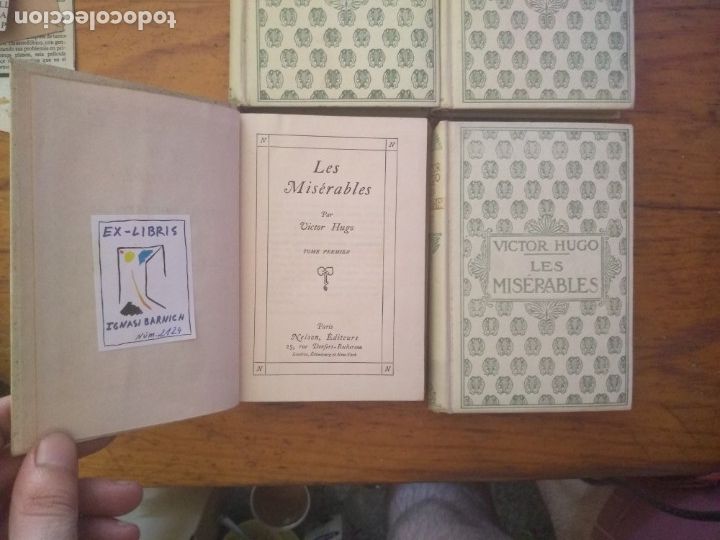 Libros de segunda mano: LES MIS&Eacute;RABLES. VICTOR HUGO. 4 TOMOS. NELSON EDITORES. PAR&Iacute;S - Foto 2
