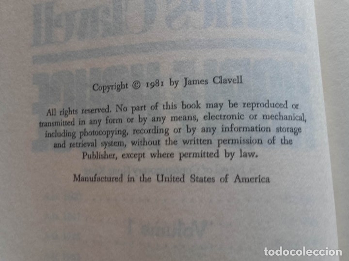 Libros de segunda mano: Nobel House, Volume 1, James Clavell, 1981 - Foto 3