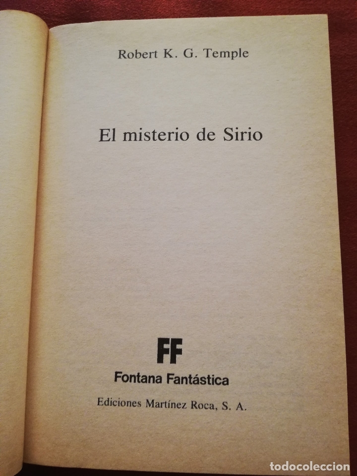 Libros de segunda mano: EL MISTERIO DE SIRIO (ROBERT K. G. TEMPLE) EDICIONES MART&Iacute;NEZ ROCA - Foto 2