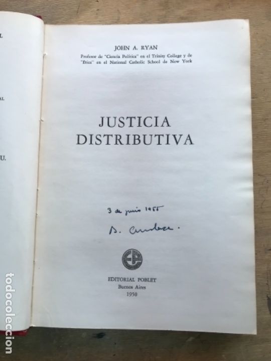 Libros de segunda mano: JUSTICIA DISTRIBUTIVA. JOHN A. RYAN. - Foto 2