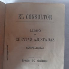 Libros de segunda mano: EL CONSULTOR LIBRO DE CUENTAS AJUSTADAS Y EQUIVALENCIA. Lote 173577640