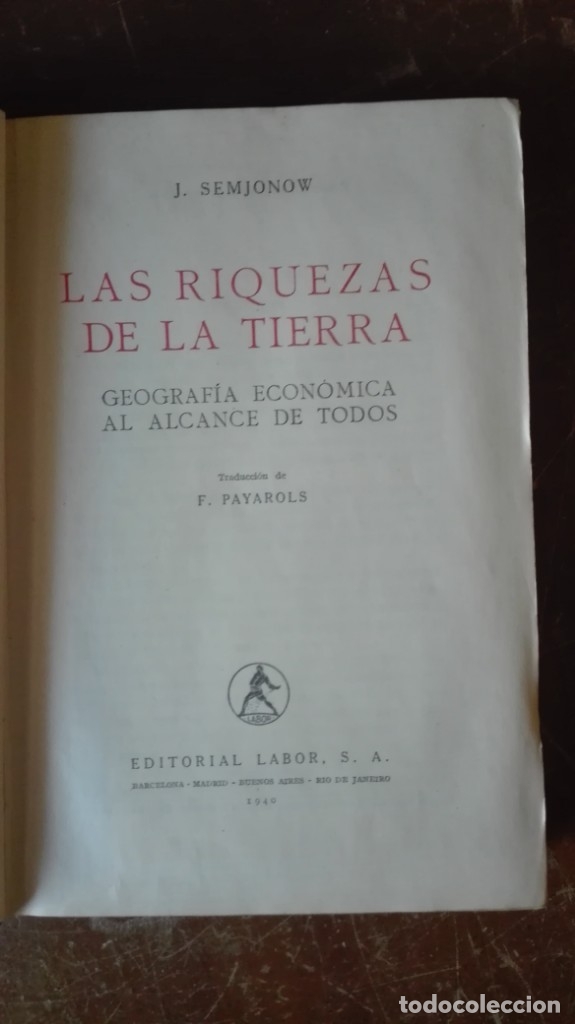 Libros de segunda mano: Las riquezas de la tierra 1940 J.Semjonow - Foto 3