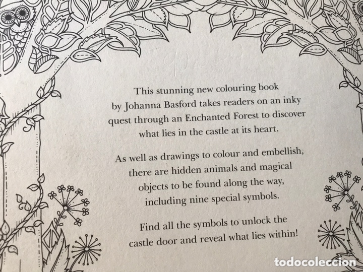 Libros de segunda mano: Enchanted forest. Johanna Basford. Para colorear. - Foto 3