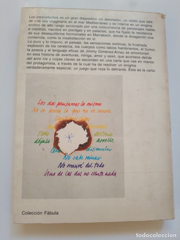 Libros de segunda mano: LOS INSATISFECHOS.- JIMMY GIMENEZ - ARNAU - Foto 3