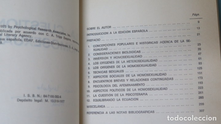 Libros de segunda mano: LA CUESTION HOMOSEXUAL. C.A. TRIPP - Foto 2