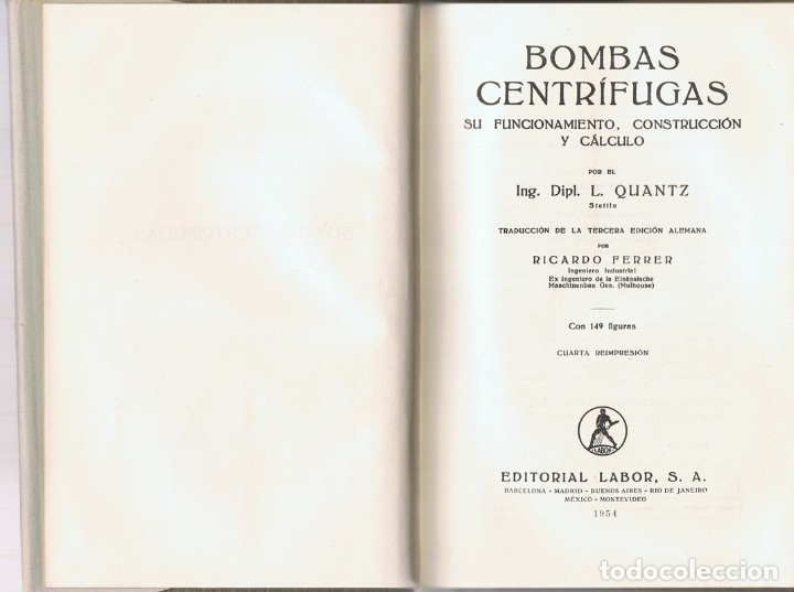 Libros de segunda mano: BOMBAS CENTR&Iacute;FUGAS  L.QUANTZ - Foto 2