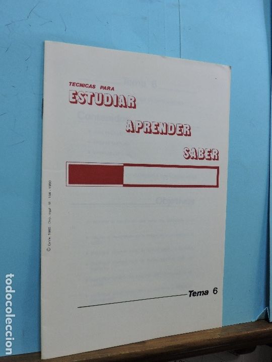 Libros de segunda mano: Tecnicas para estudiar, aprender, saber. Ed. Estudios a Distancia - Foto 12
