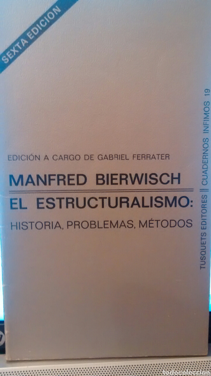 Libros de segunda mano: EL ESTRUCTURALISMO DE MANFRED BIERWISCH (TUSQUETS) - Foto 1