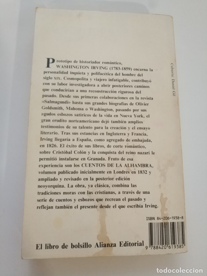 Libros de segunda mano: CUENTOS DE LA ALHAMBRA. ALIANZA EDITORIAL.- WASHINGTON IRVING. - Foto 3