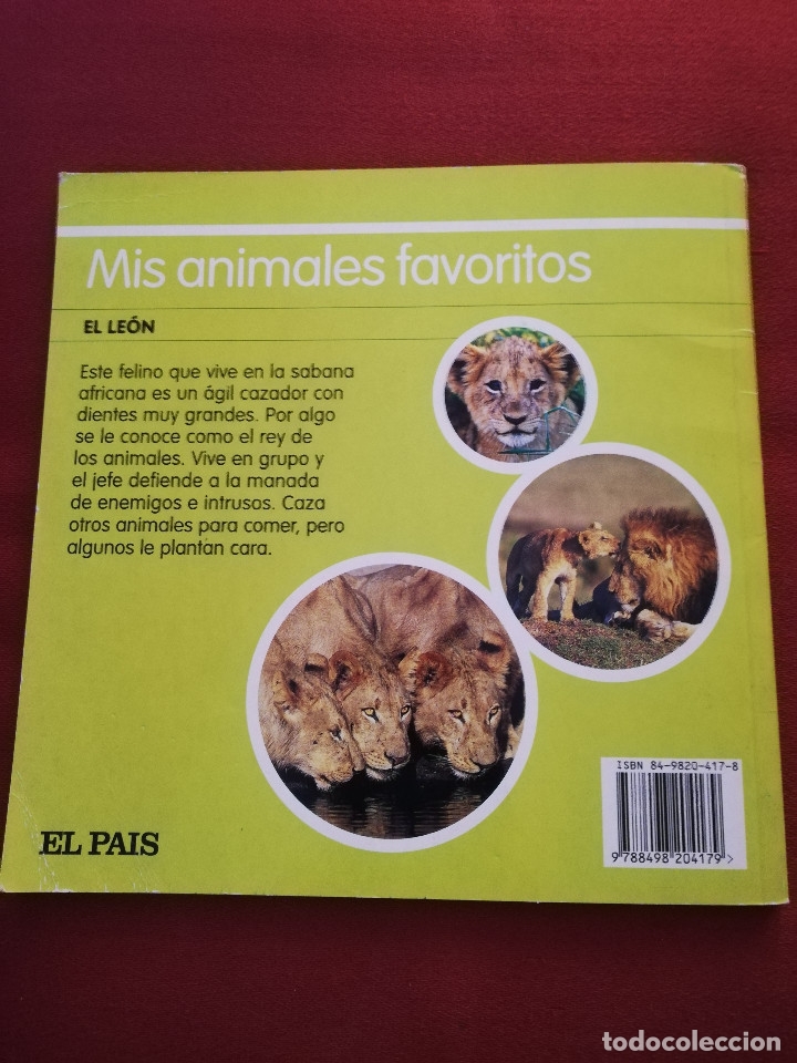 Libros de segunda mano: EL LE&Oacute;N (MIS ANIMALES FAVORITOS / EL PAIS) - Foto 9