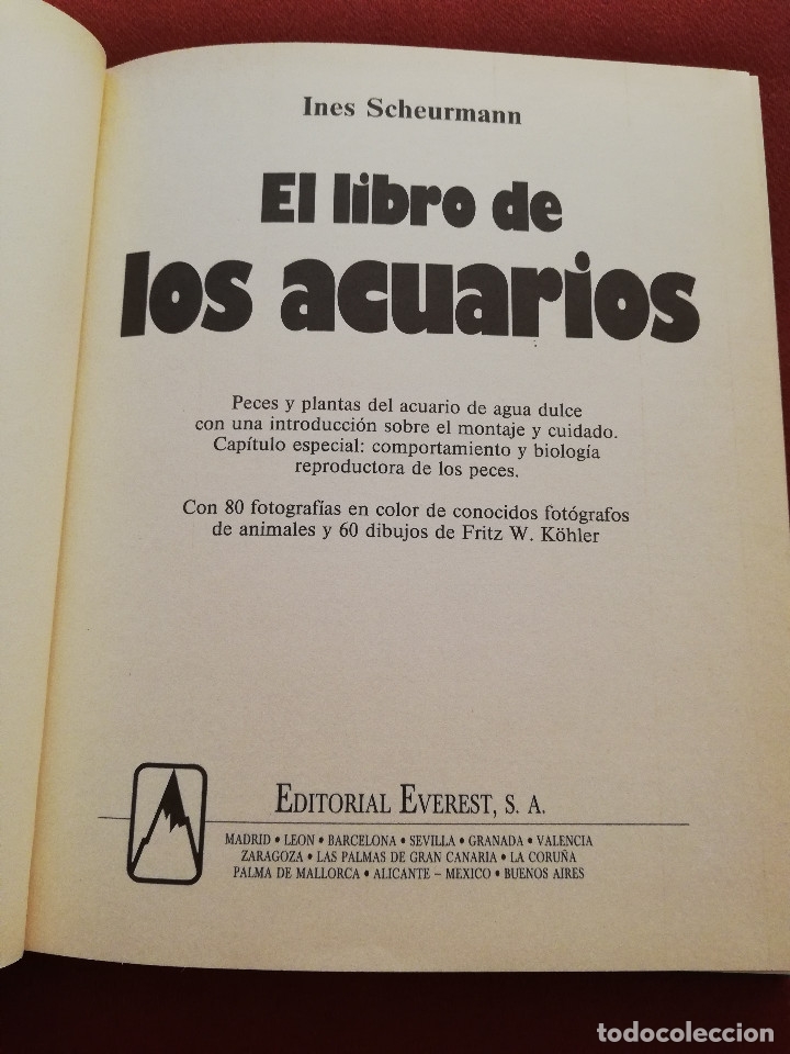 Libros de segunda mano: EL LIBRO DE LOS ACUARIOS (INES SCHEURMANN) EDITORIAL EVEREST - Foto 2