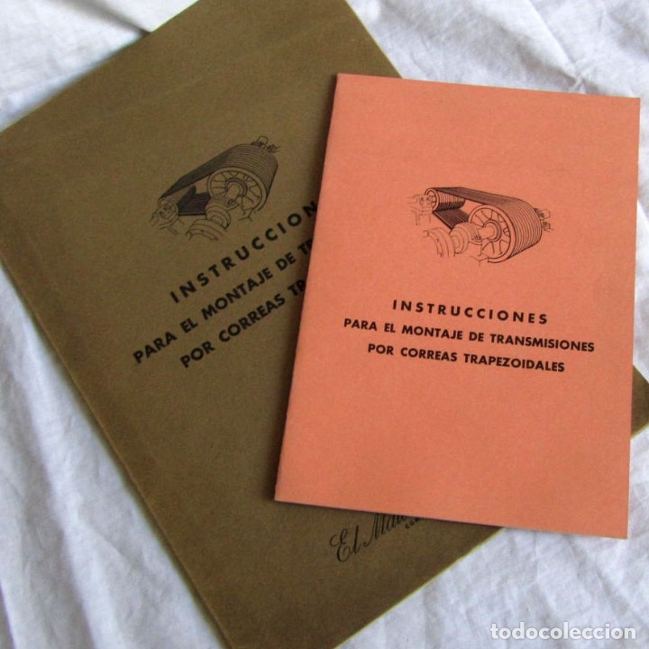 Libri di seconda mano: 2 cuadernos instrucciones para el montaje de transmisiones por correas trapezoidales EMICA