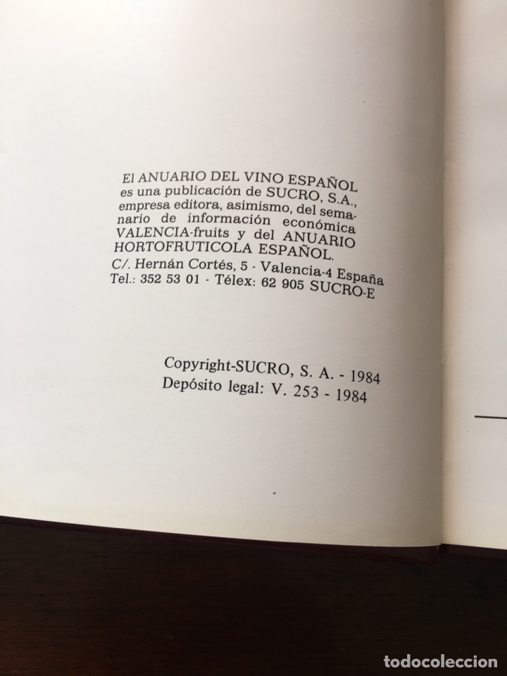 Libros de segunda mano: Anuario del vino espa&ntilde;ol 1984 - Foto 5