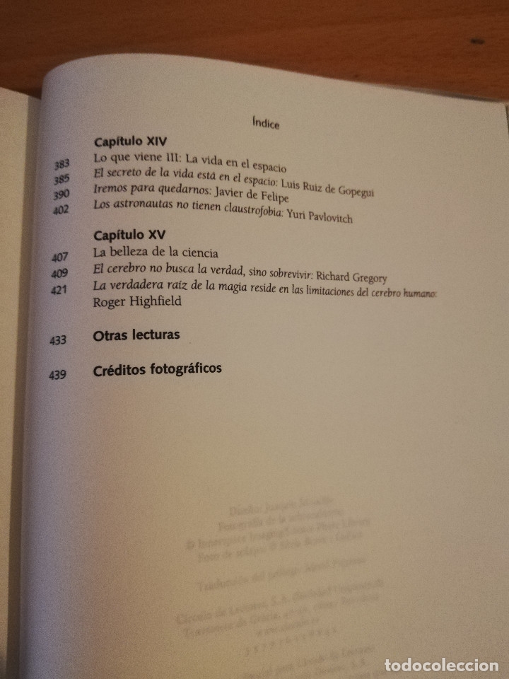 Libros de segunda mano: CARA A CARA CON LA VIDA, LA MENTE Y EL UNIVERSO (EDUARDO PUNSET) C&Iacute;RCULO DE LECTORES - Foto 5