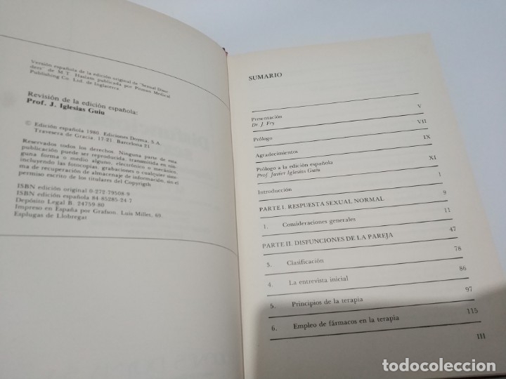 Libros de segunda mano: DISFUNCIONES SEXUALES. EDICIONES DOYMA- M.T. HASLAM - Foto 3