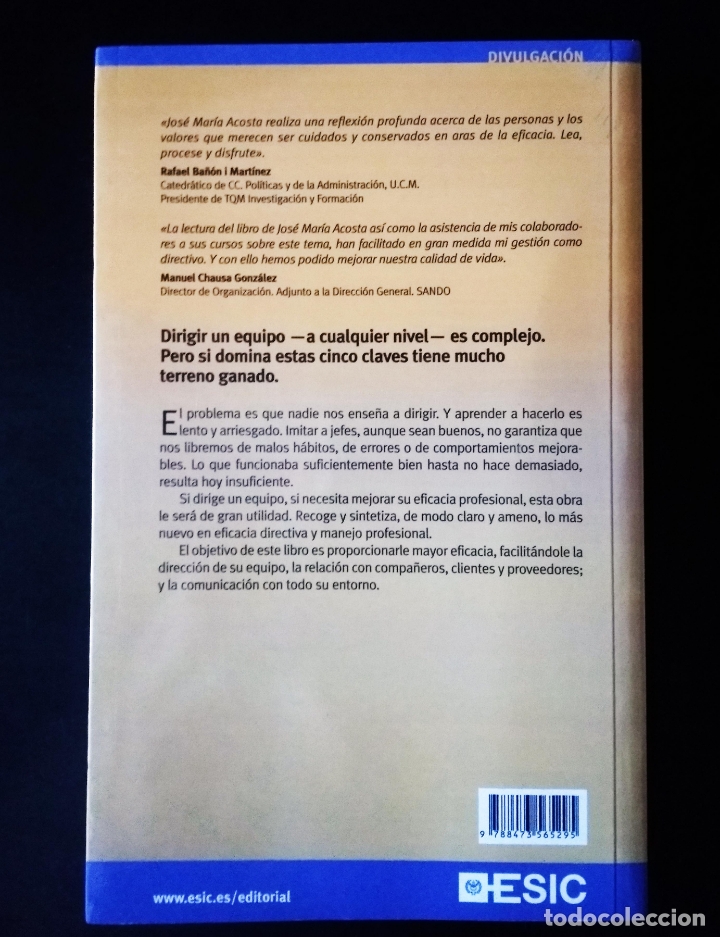 Libros de segunda mano: DIRIGIR | ACOSTA VERA | ESIC EDITORIAL 2008 - Foto 6