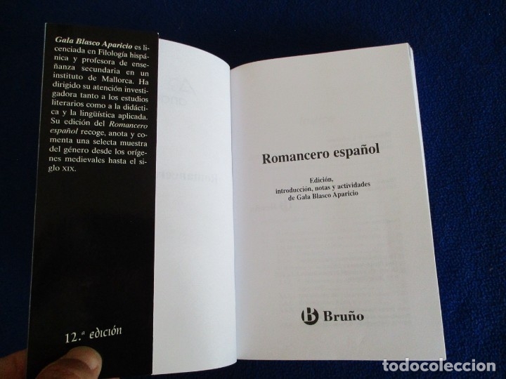Libros de segunda mano: ROMANCERO ESPA&Ntilde;OL Ed. G. Blasco Aparicio Ediciones Bru&ntilde;o 1992 - Foto 3