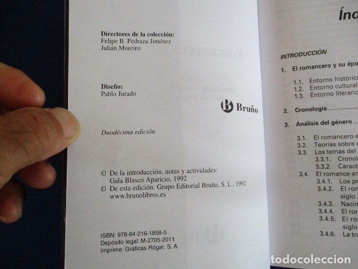 Libros de segunda mano: ROMANCERO ESPA&Ntilde;OL Ed. G. Blasco Aparicio Ediciones Bru&ntilde;o 1992 - Foto 4