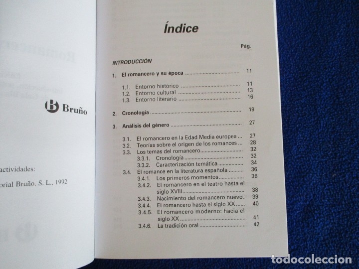 Libros de segunda mano: ROMANCERO ESPA&Ntilde;OL Ed. G. Blasco Aparicio Ediciones Bru&ntilde;o 1992 - Foto 5