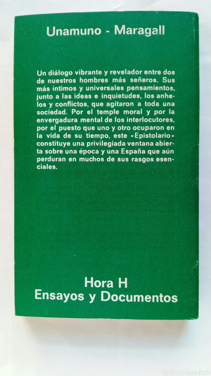 Libros de segunda mano: Epistolario y escritos complementarios. Unamuno - Maragall. - Foto 2