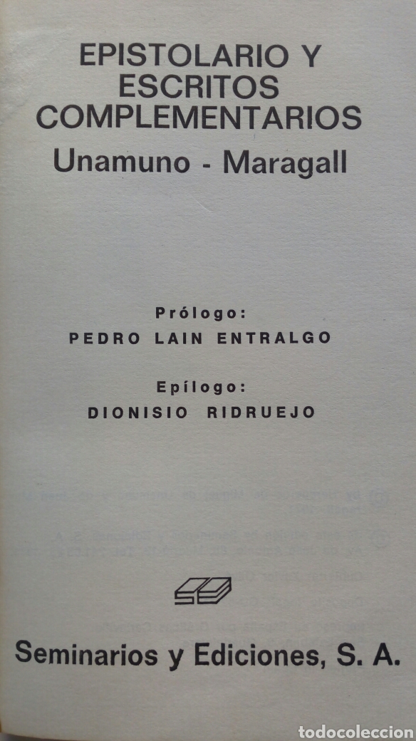 Libros de segunda mano: Epistolario y escritos complementarios. Unamuno - Maragall. - Foto 6