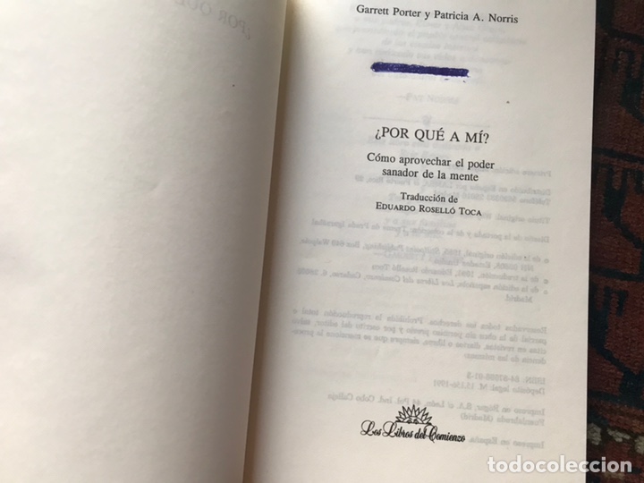 Libros de segunda mano: &iquest;Por qu&eacute; a m&iacute;?. C&oacute;mo aprovechar el poder sanador de la mente. Garrett Porter. Dificil&iacute;simo - Foto 3