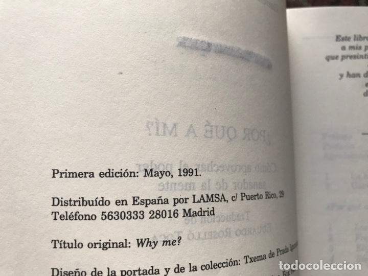 Libros de segunda mano: &iquest;Por qu&eacute; a m&iacute;?. C&oacute;mo aprovechar el poder sanador de la mente. Garrett Porter. Dificil&iacute;simo - Foto 4