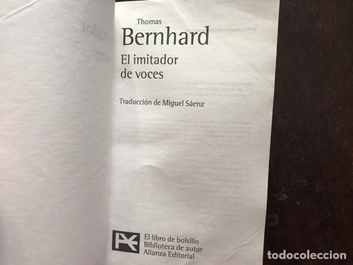Libros de segunda mano: El imitador de voces. Thomas Bernhard - Foto 3
