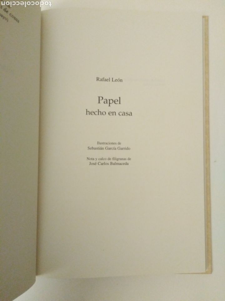 Libros de segunda mano: Papel hecho en casa / Rafael Le&oacute;n - Foto 2