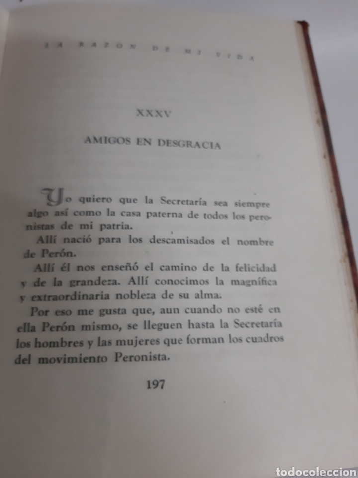 Libros de segunda mano: La raz&oacute;n demi vida Eva Per&oacute;n Peuser 1951 - Foto 4