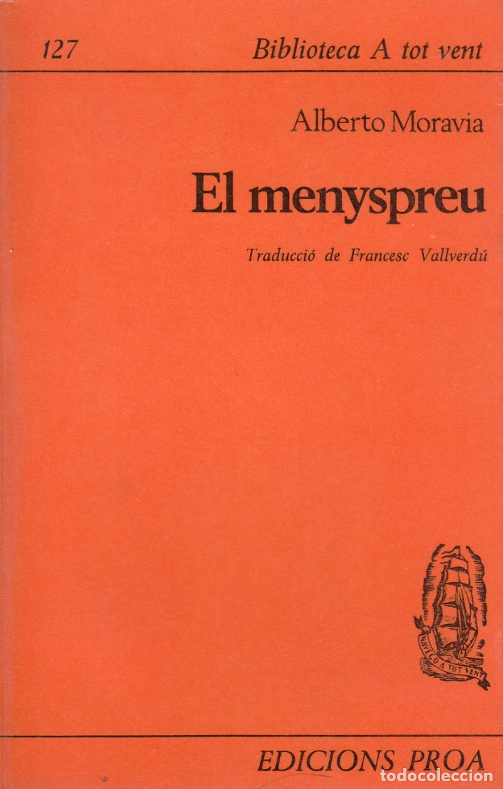 Libros de segunda mano: 0031394 EL MENYSPREU / Alberto Moravia - Foto 1