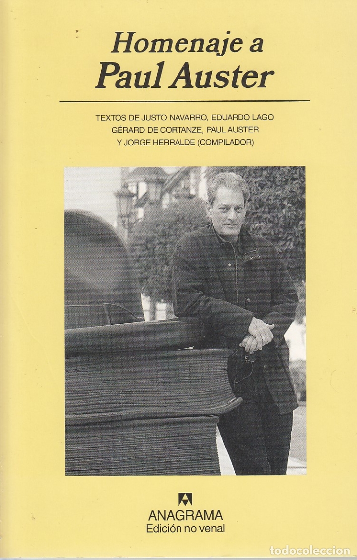 Libros de segunda mano: 0031744 HOMENAJE A PAUL AUSTER / Edici&oacute;n de Jorge Herralde - Foto 1