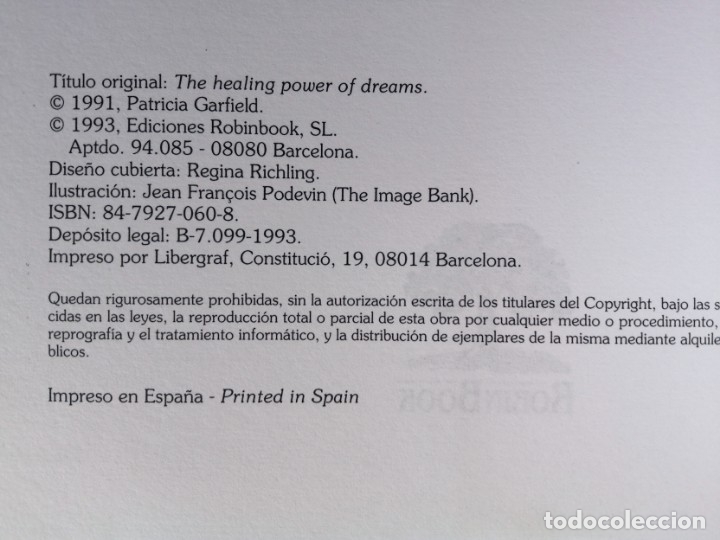 Libros de segunda mano: El Poder Curativo de los sue&ntilde;os Patricia Garfield - Foto 10