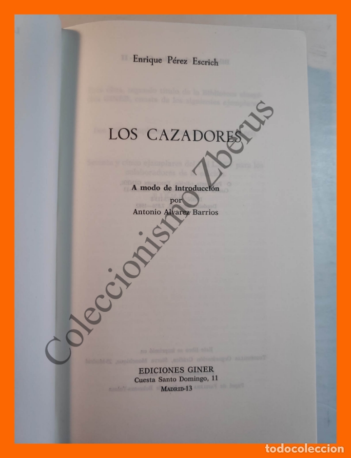 Libros de segunda mano: Los Cazadores - Enrique Perez Escrich - Foto 2