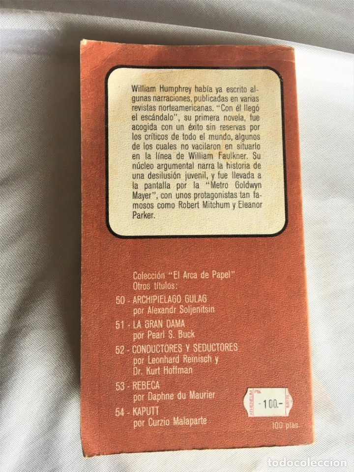 Libros de segunda mano: Con el lleg&oacute; el esc&aacute;ndalo de William Humphrey - Foto 4