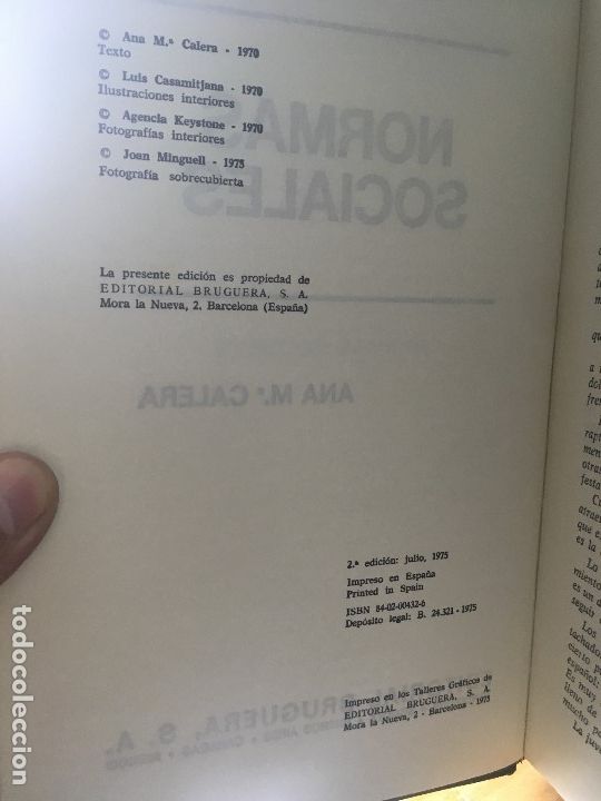Libros de segunda mano: NORMAS SOCIALES - CALERA, Ana M&ordf; - Foto 3