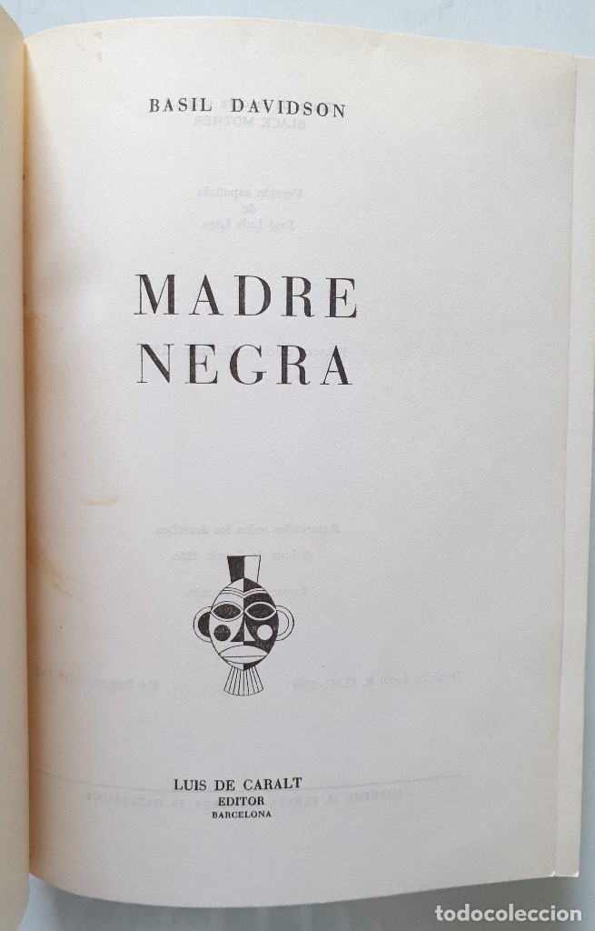 Libros de segunda mano: MADRE NEGRA / BASIL DAVIDSON / LUIS DE CARALT 1965 (1&ordf; EDICI&Oacute;N) - Foto 4