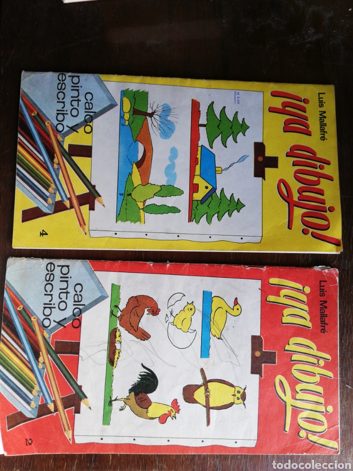 Libros de segunda mano: 2 cuadernos ya dibujo 2 y 4 - calco, Pinto y escribo - Foto 1