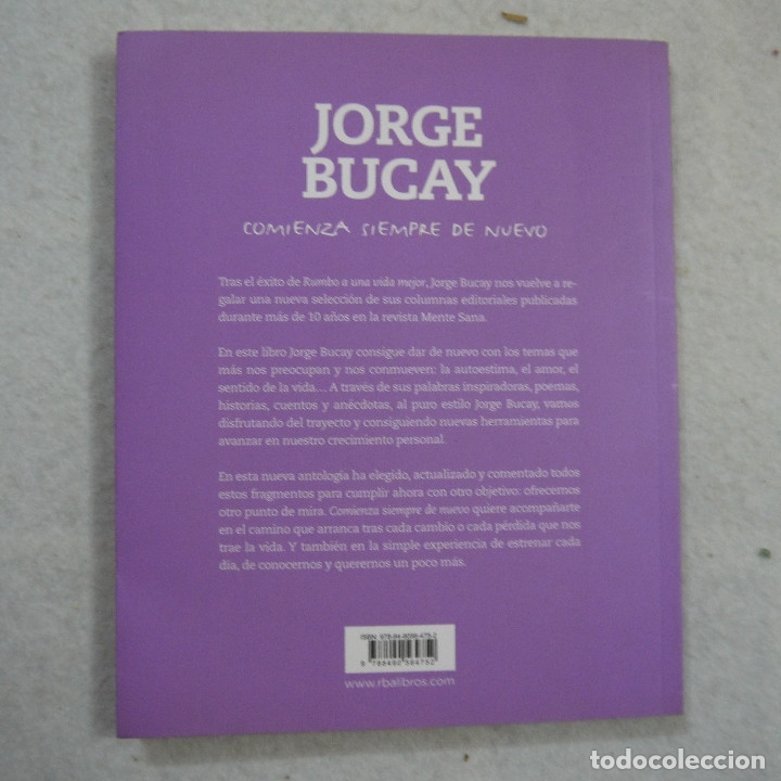 Libros de segunda mano: COMIENZA SIEMPRE DE NUEVO - JORGE BUCAY - RBA - 2015 - Foto 9
