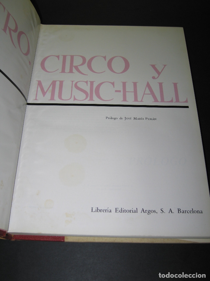 Libros de segunda mano: TEATRO, CIRCO Y MUSIC HALL - Ed. Argos - 1967 - Foto 4