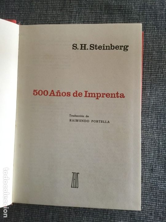 Libros de segunda mano: 500 A&ntilde;os de Imprenta. S. H. Steinberg. - Foto 2