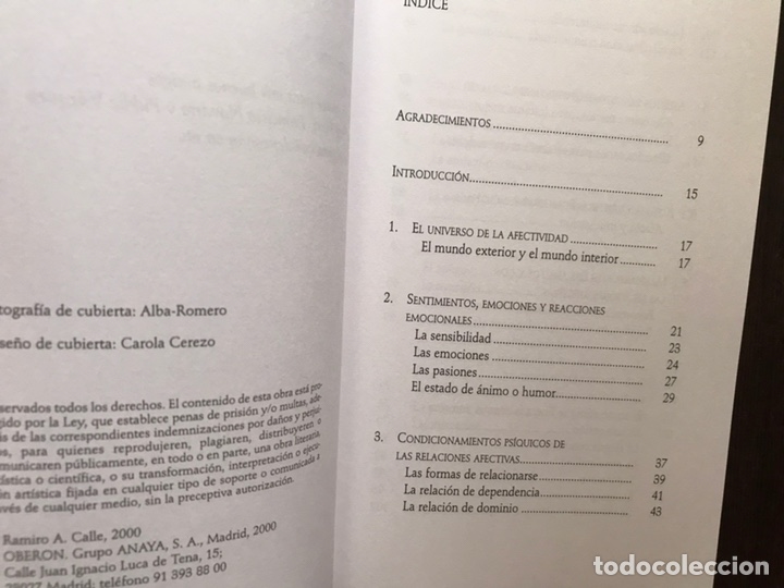 Libros de segunda mano: Los afectos.. C&oacute;mo aprender a manejarlos. Ramiro A. Calle. Como nuevo. Firma - Foto 3