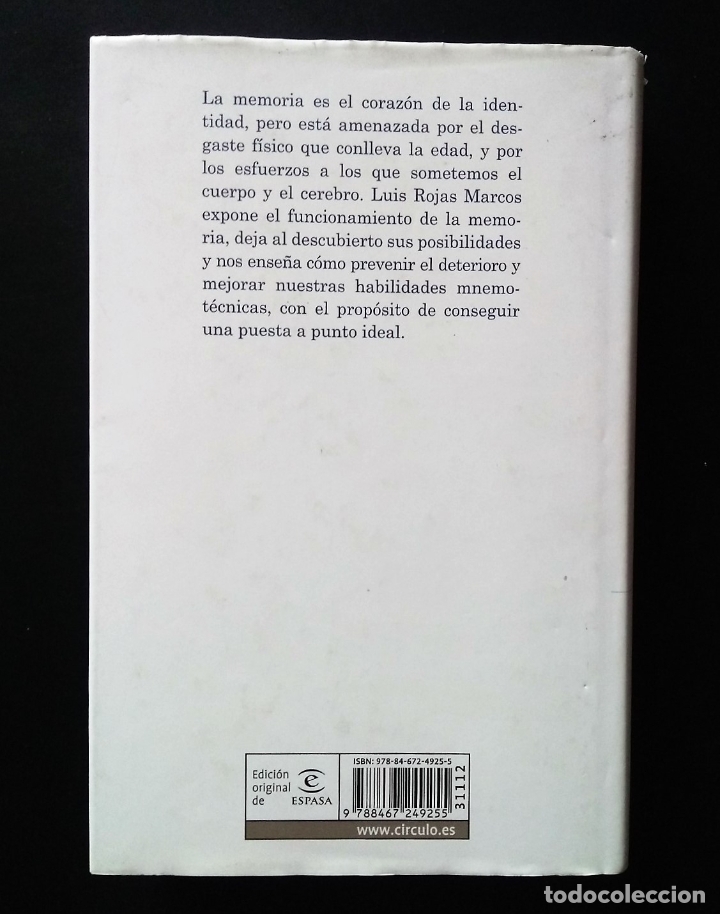 Libros de segunda mano: ERES TU MEMORIA | LUIS ROJAS MARCOS | C&Iacute;RCULO DE LECTORES 2001 - Foto 7