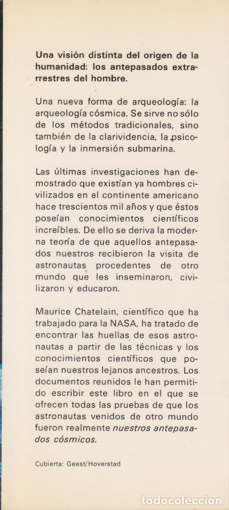 Libros de segunda mano: En busca de nuestros antepasados c&oacute;smicos - Maurice Chatelain - Foto 2