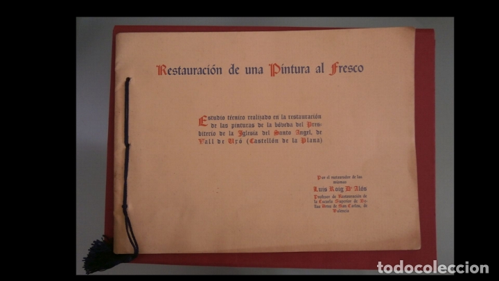 Libri di seconda mano: Restauraci&oacute;n de una pintura al freco. Luis Roig d'Al&oacute;s