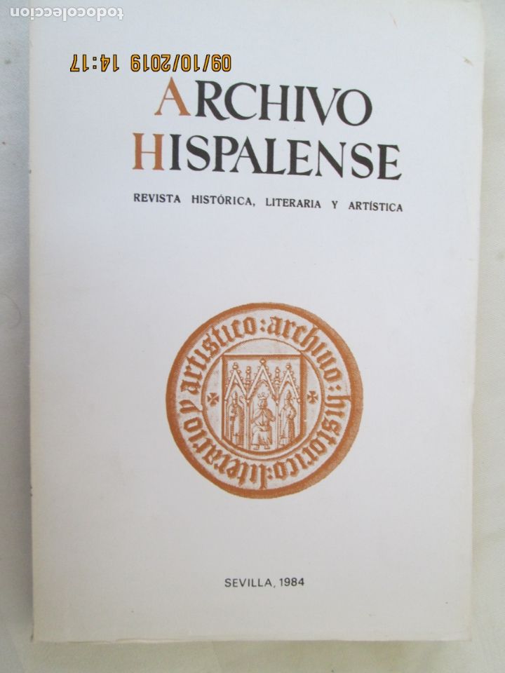 Libri di seconda mano: ARCHIVO HISPALENSE REVISTA HISTORICA , LITERARIA ARTISTICA N&ordm; 205 SEVILLA 1984